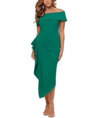 Betsy & Adam Off-The-Shoulder Ruffle Dress Product Image