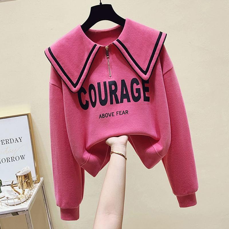 Collar Lettering Pullover Product Image