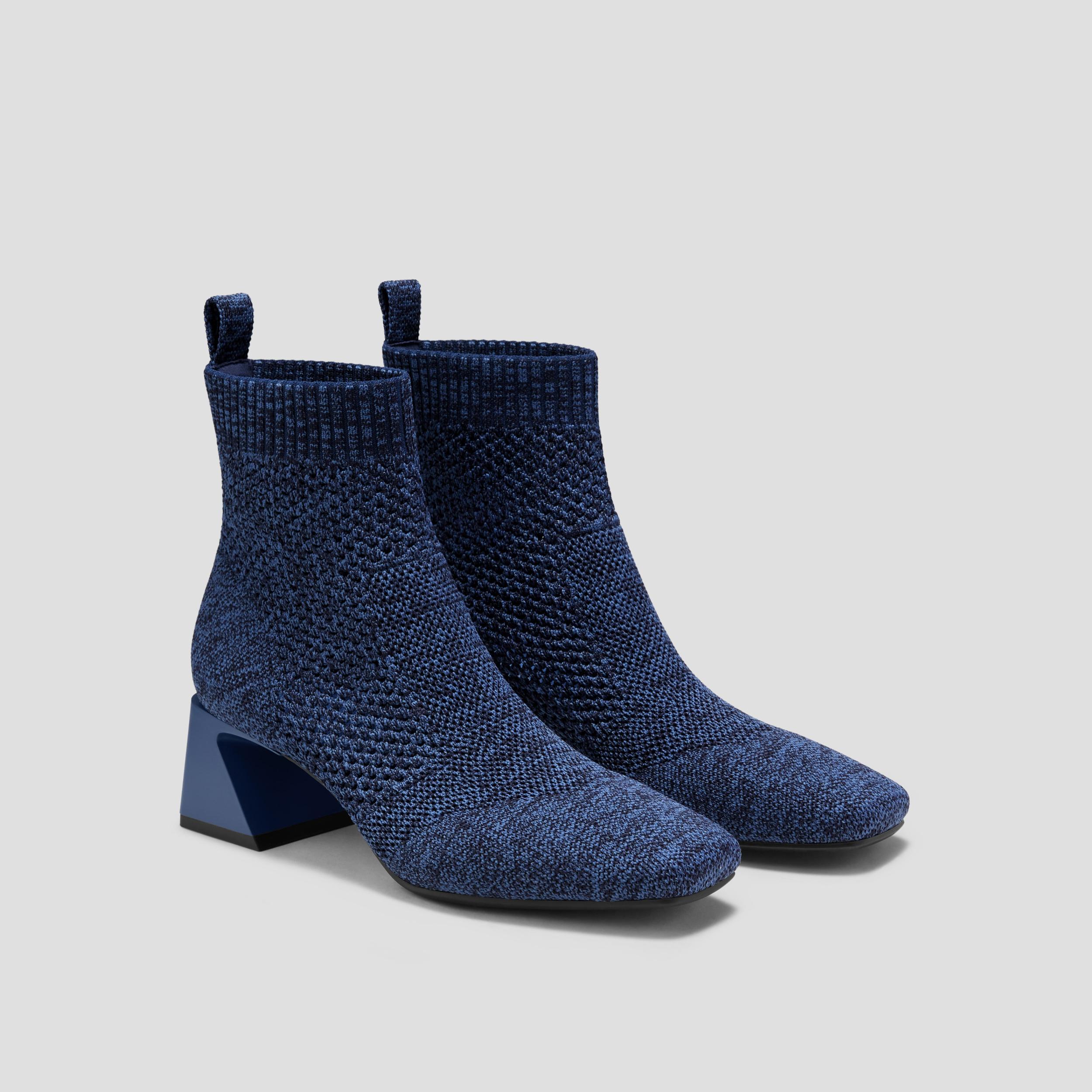 Square-Toe Perforated Heeled Boots (Melissa) Product Image