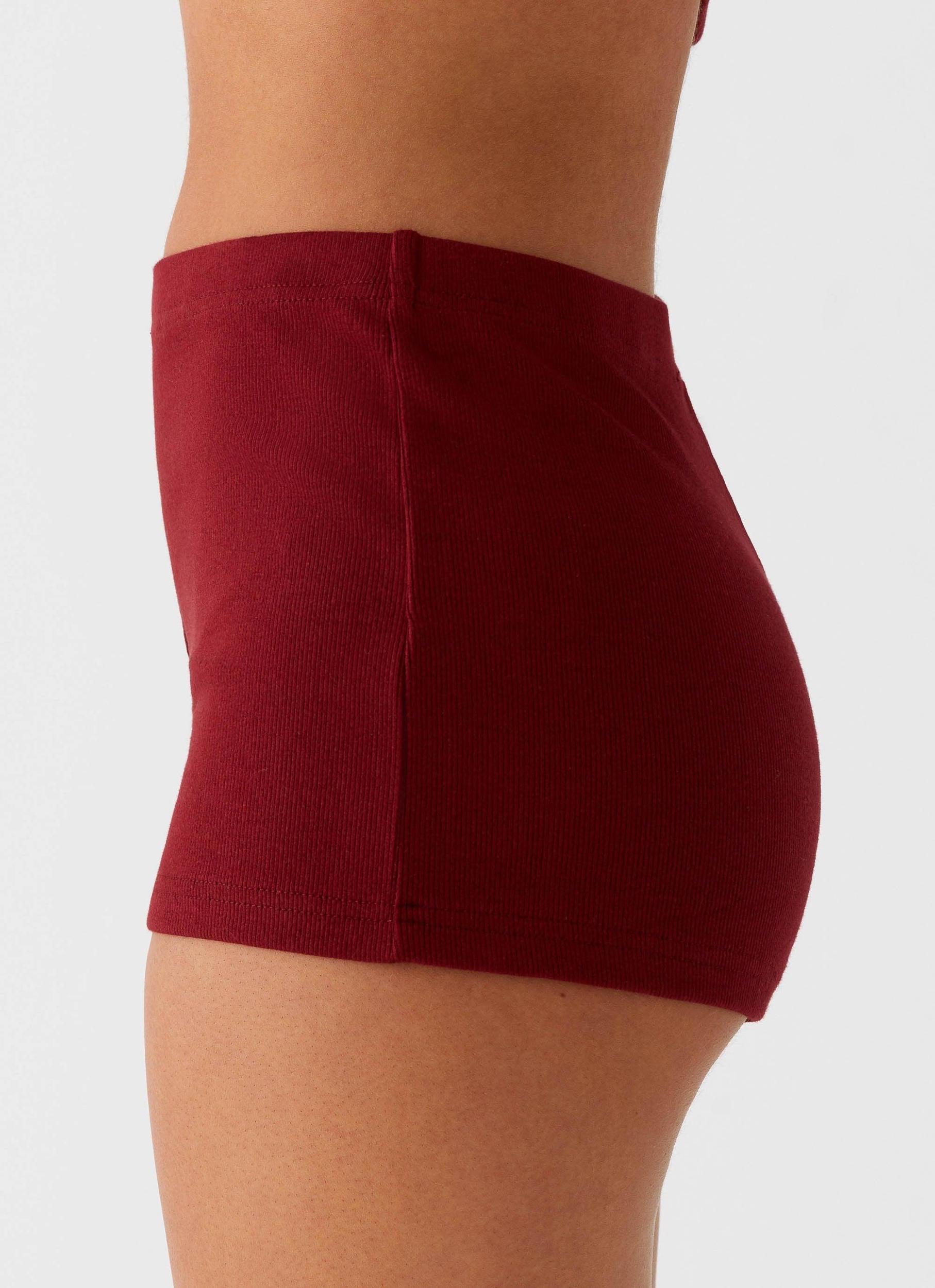 Spectate Mini Shorts - Maroon Product Image