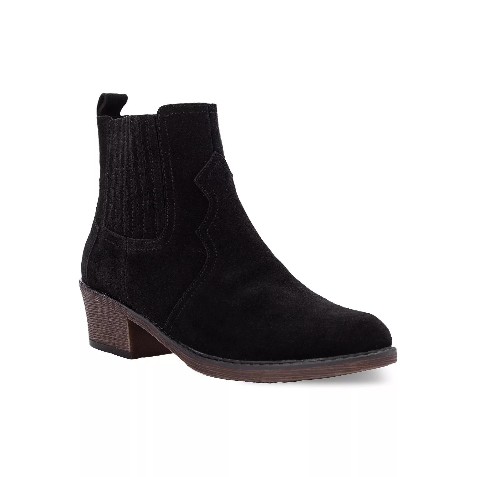 Propet Reese Women's Suede Ankle Boots, Size: 7 N, Black Product Image