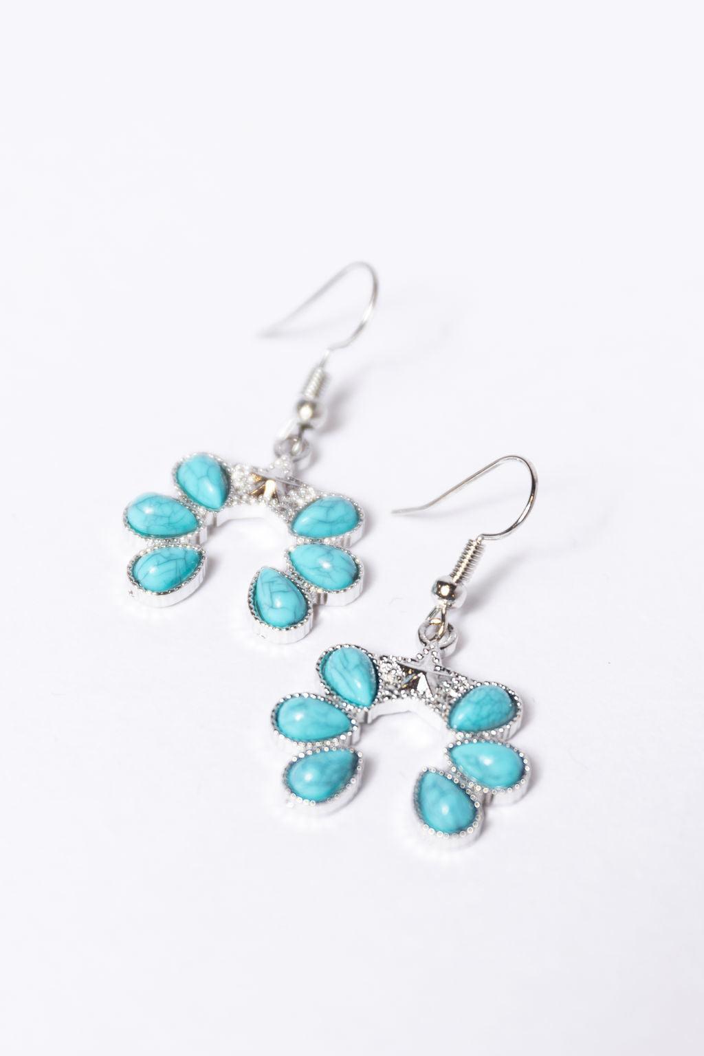 Turquoise Horseshoe Earrings SALE Product Image