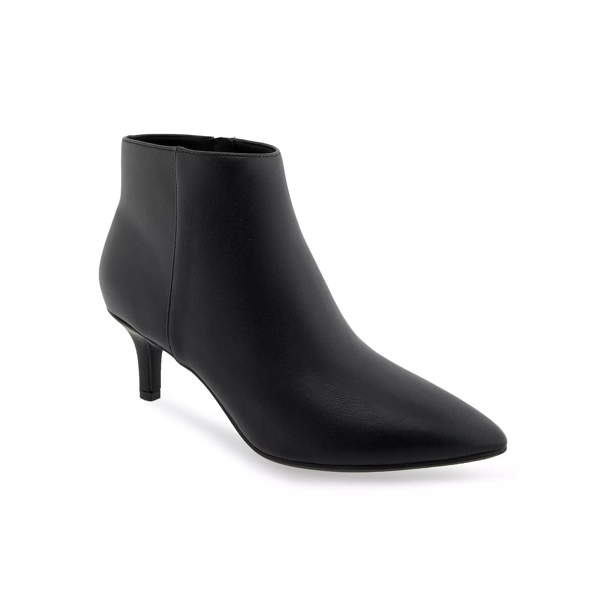 Aerosoles Edith Women's Ankle Boots, Size: 7.5 Wide, Black Faux Suede Product Image