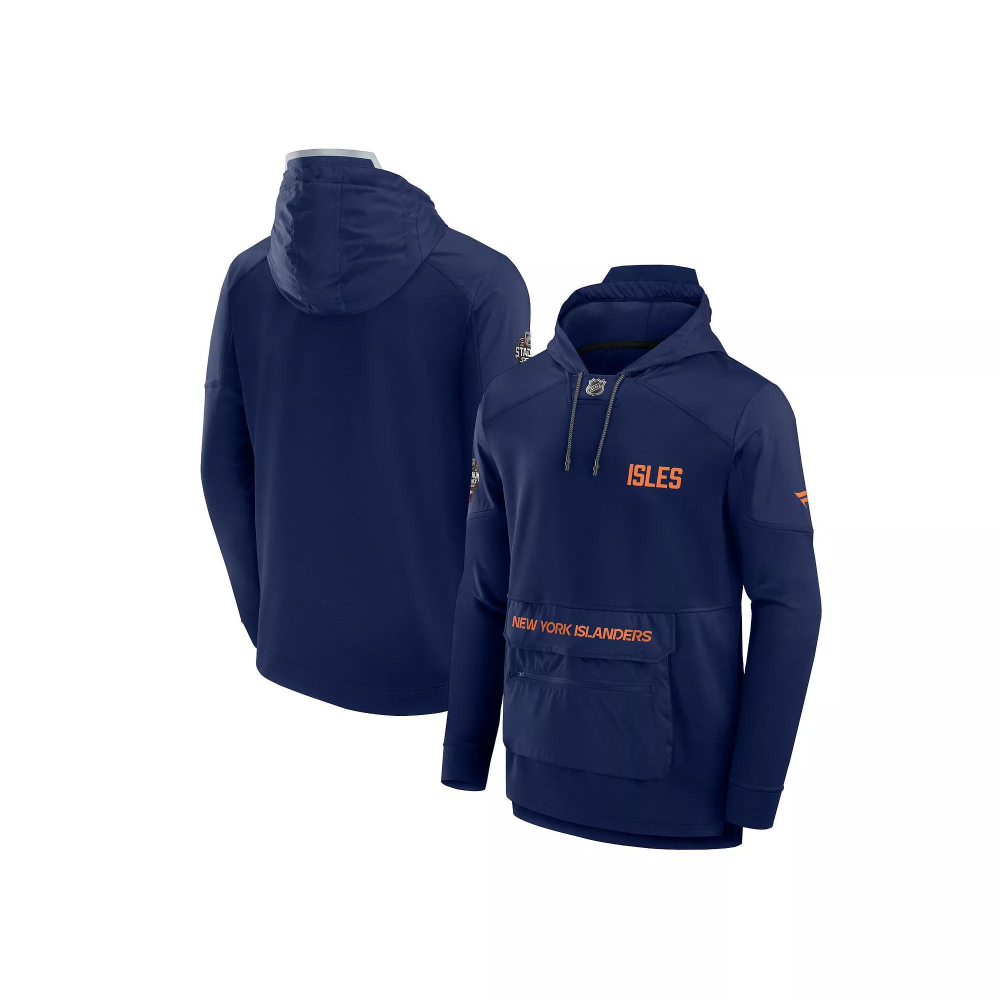 Men's Fanatics Navy New York Islanders 2024 NHL Stadium Series Authentic Pro Fleece Pullover Hoodie, Size: Medium, Isl Blue Product Image