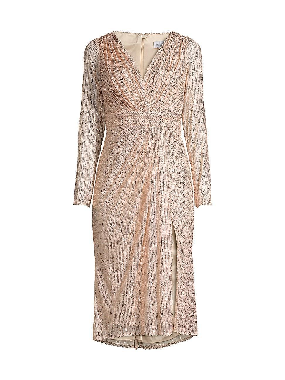 Womens Sequined Midi Dress Product Image
