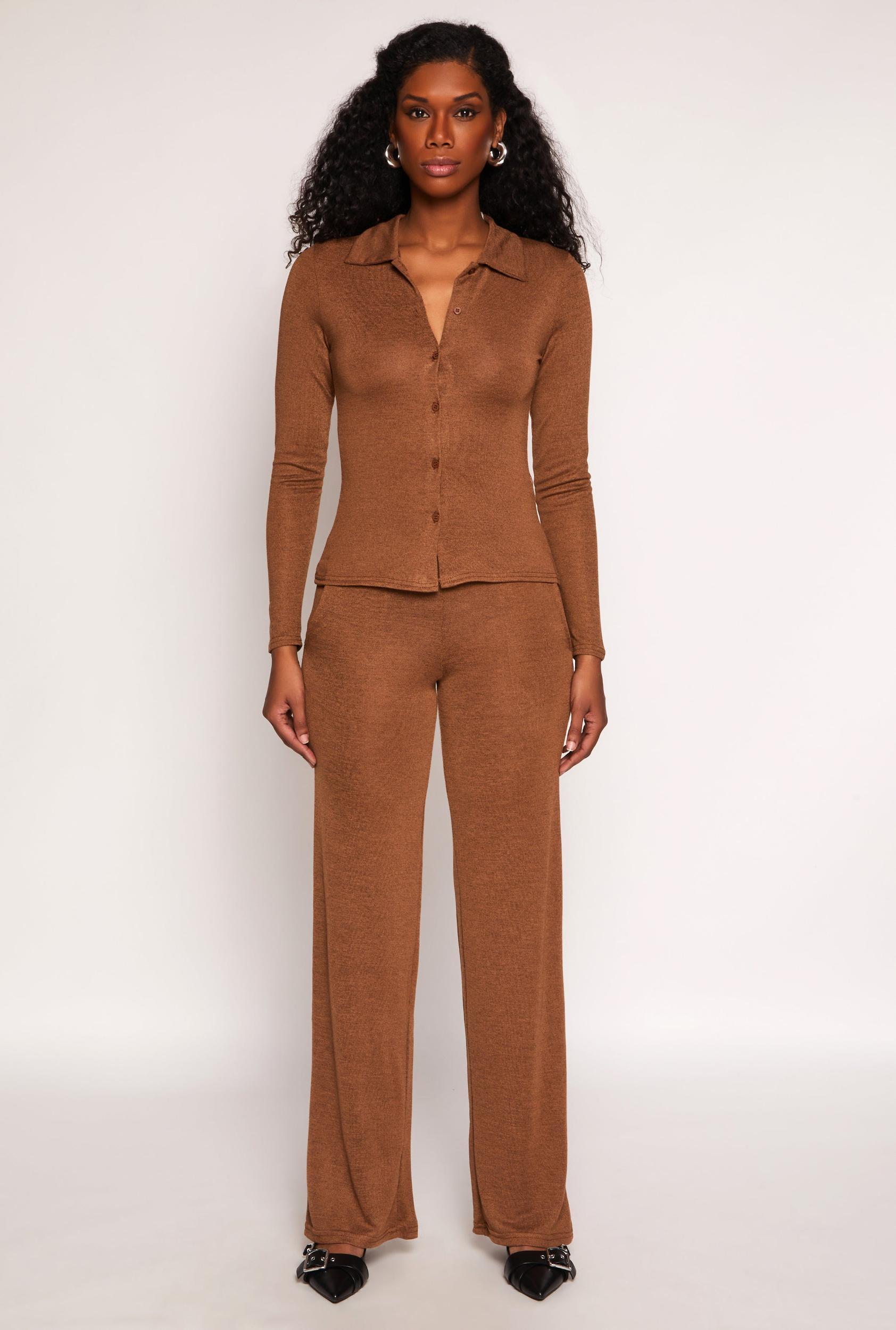 Womens Daisy High Waisted Wide Leg Pants Product Image