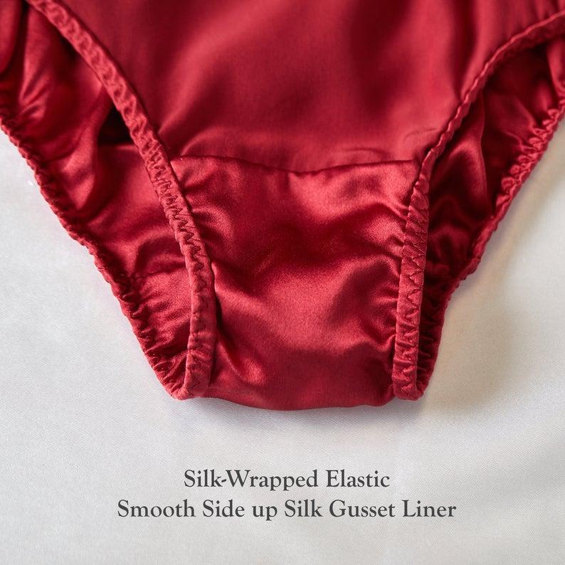 Black Pure Mulberry Silk Bikini Panties | Mid Waist | 22 Momme | Float Collection Product Image