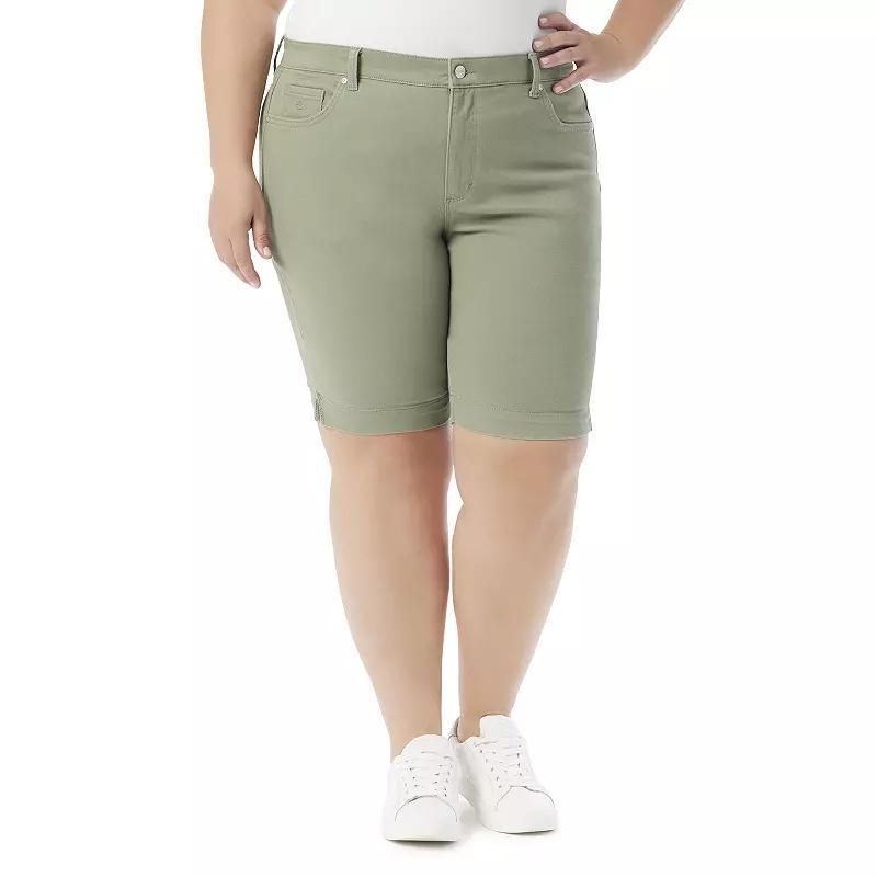 Plus Size Gloria Vanderbilt Amanda Bermuda Shorts, Womens Product Image