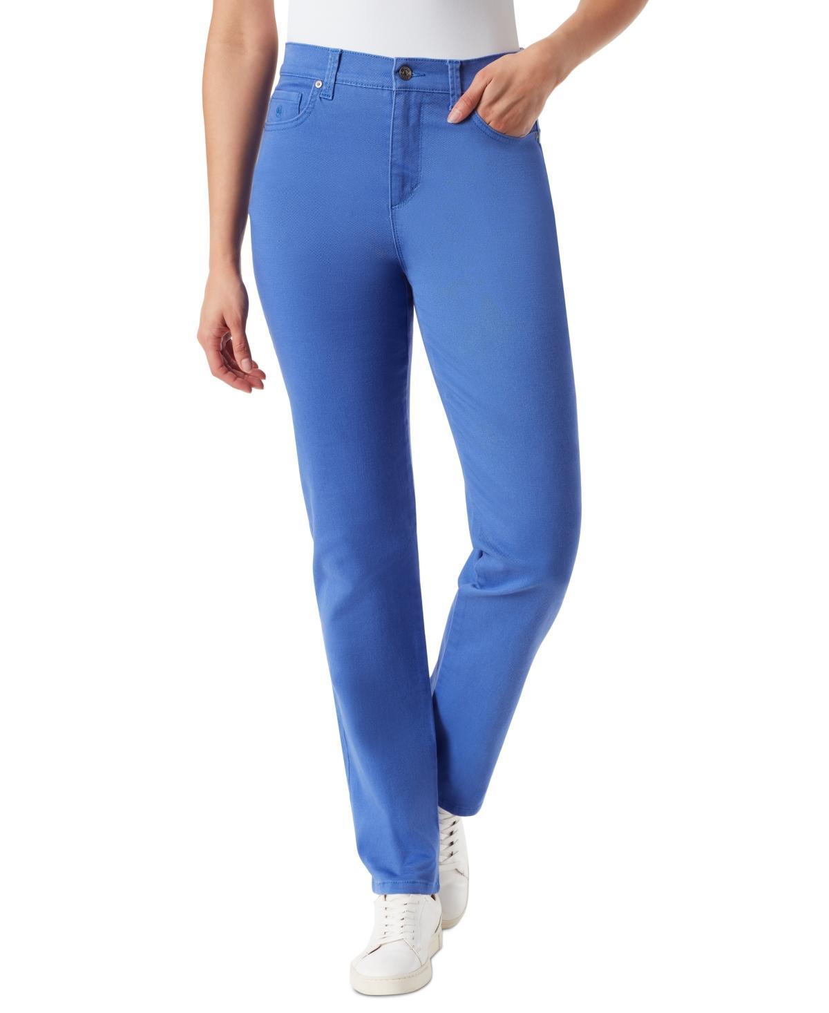 Gloria Vanderbilt Womens Amanda Colored Twill Straight-Leg Jeans, in Regular & Short Product Image