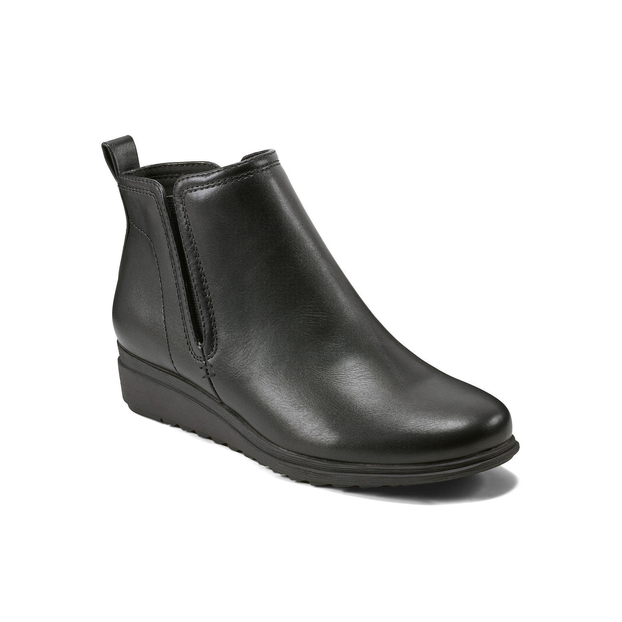 Easy Spirit Yu Lug Bottom Wedge Women's Ankle Boots, Size: 6, Black Product Image