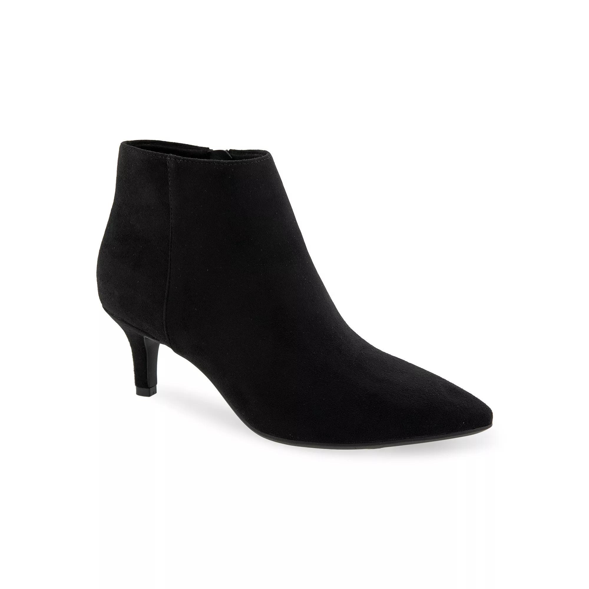 Aerosoles Edith Women's Ankle Boots, Size: 7.5 Wide, Black Faux Suede Product Image