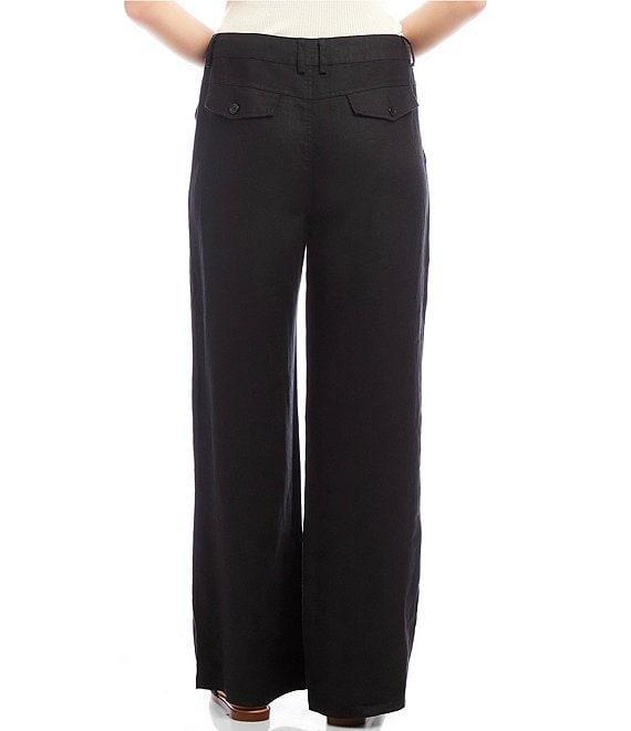 Karen Kane Linen Wide-Leg Trouser Pants Product Image
