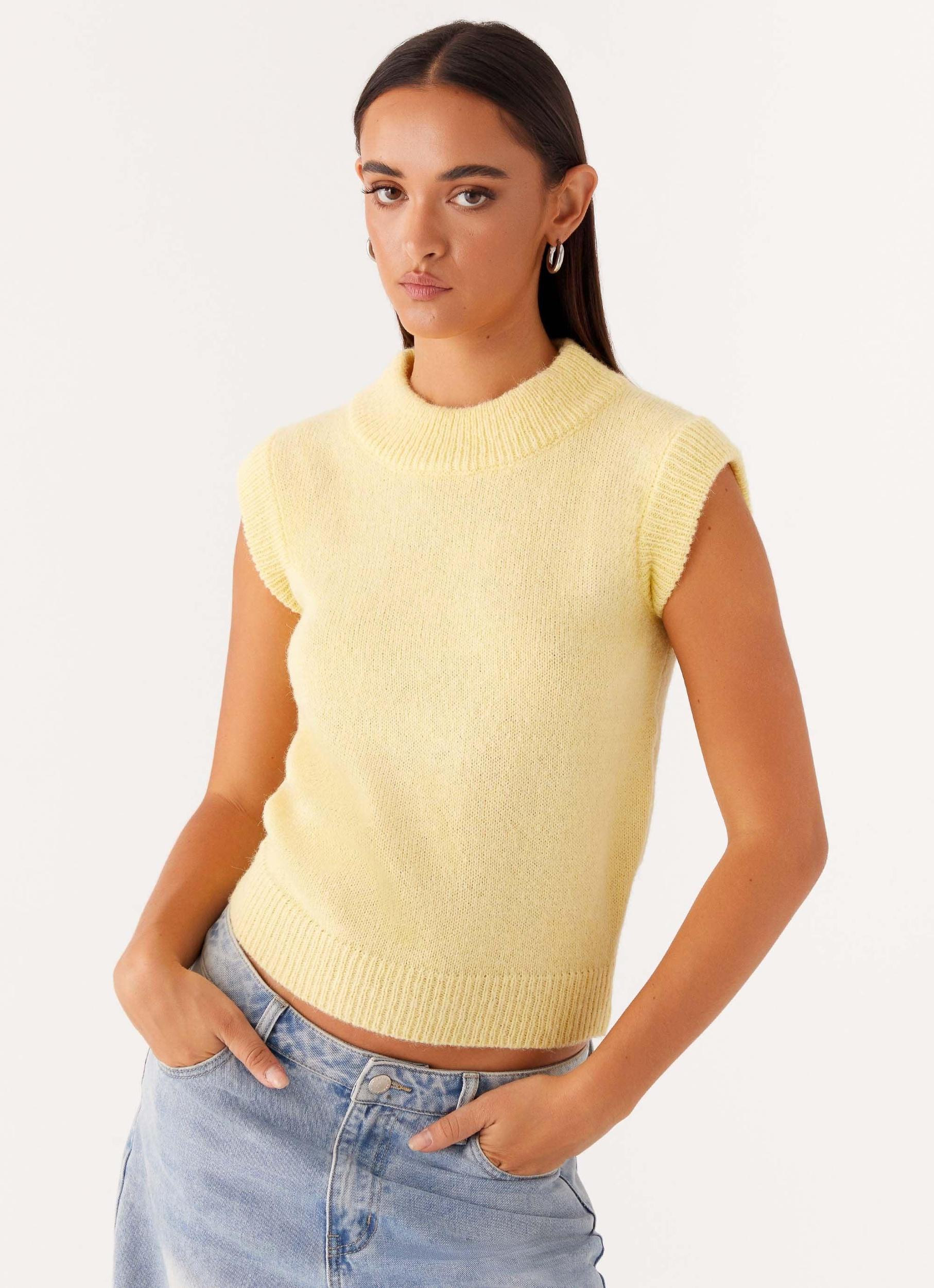 Melissa Knitted Vest - Yellow Product Image