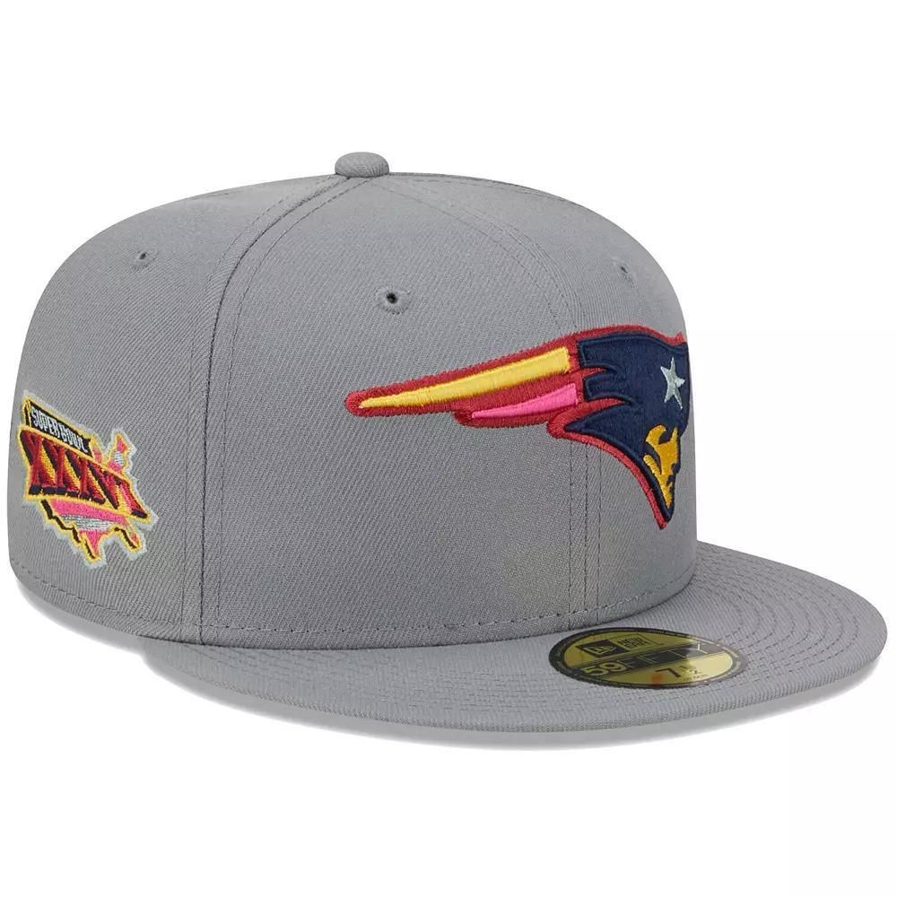 Men's New Era Gray New England Patriots Color Pack 59FIFTY Fitted Hat, Size: 7 1/4, Grey Product Image