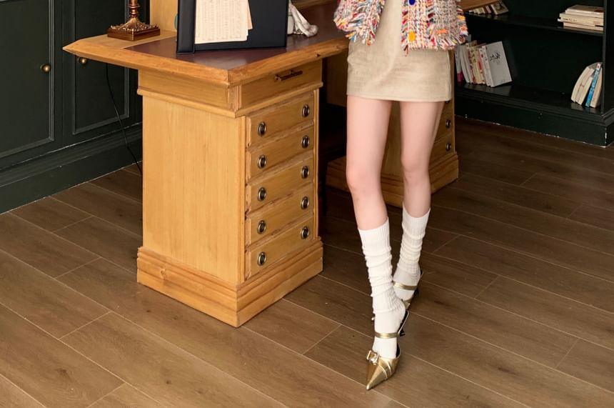 Frayed Multicolor Knit Jacket Product Image