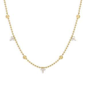 Womens Love By The Yard 18K Yellow Gold & 0.49 TCW Diamond Beaded Station Necklace Product Image