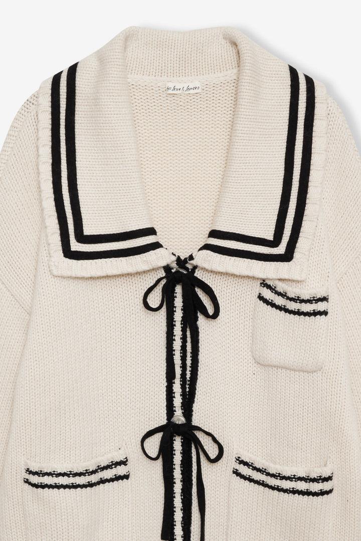 Marina Knit Cardigan — Ivory Product Image