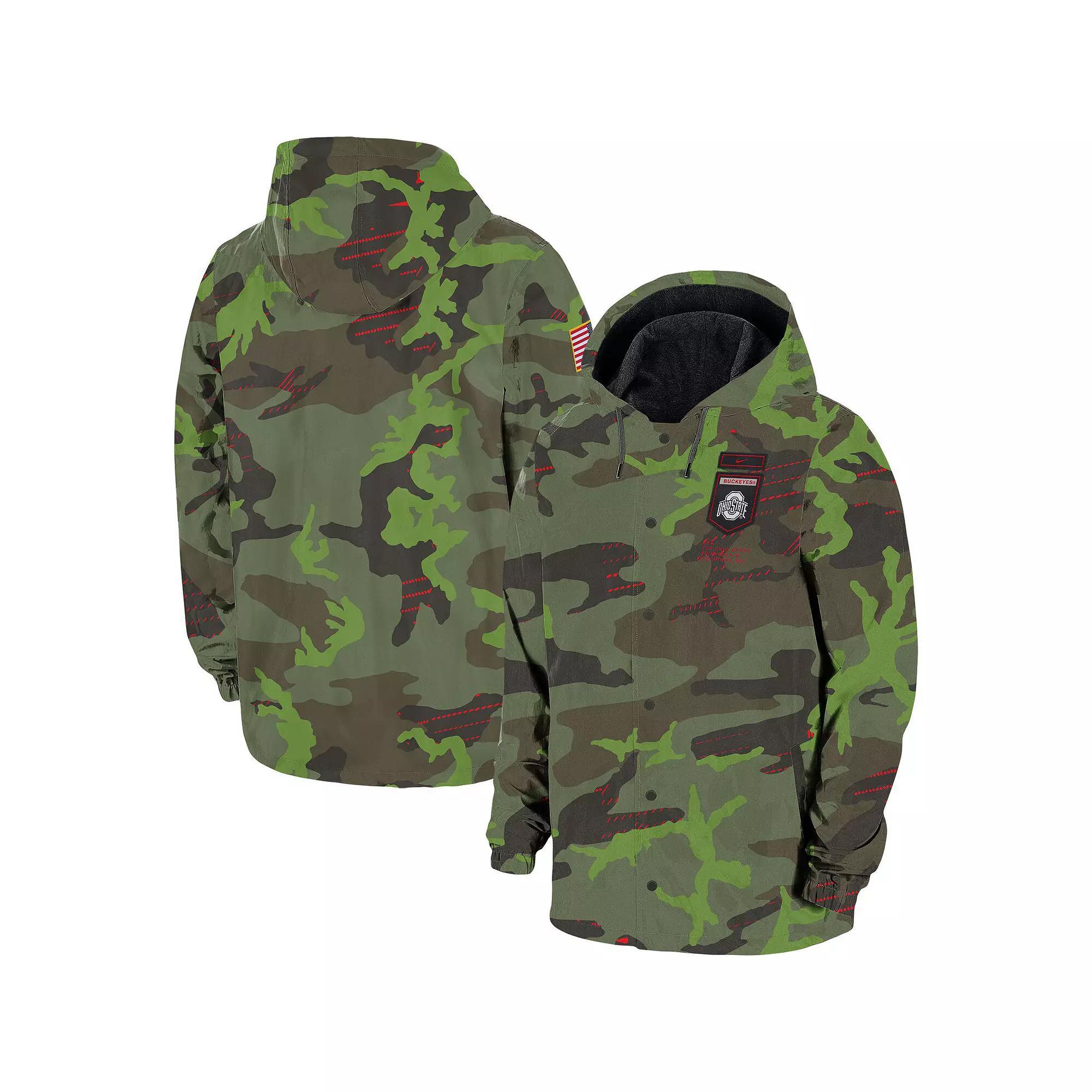 Men's Nike Camo Alabama Crimson Tide Hoodie Full-Snap Jacket, Size: 2XL, Green Product Image