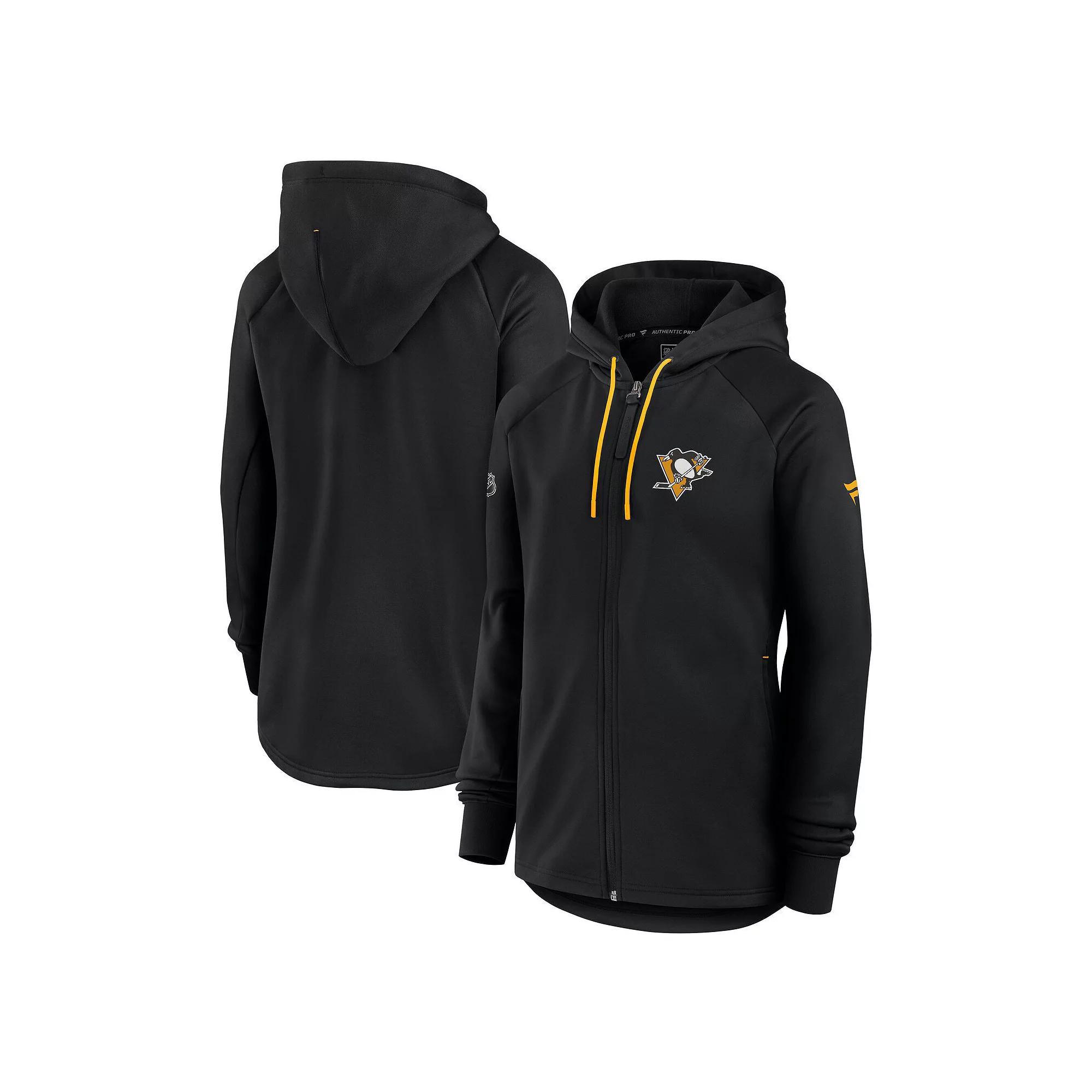 Women's Fanatics  Black Detroit Red Wings Authentic Pro Rink Fleece Full-Zip Jacket, Size: XL Product Image