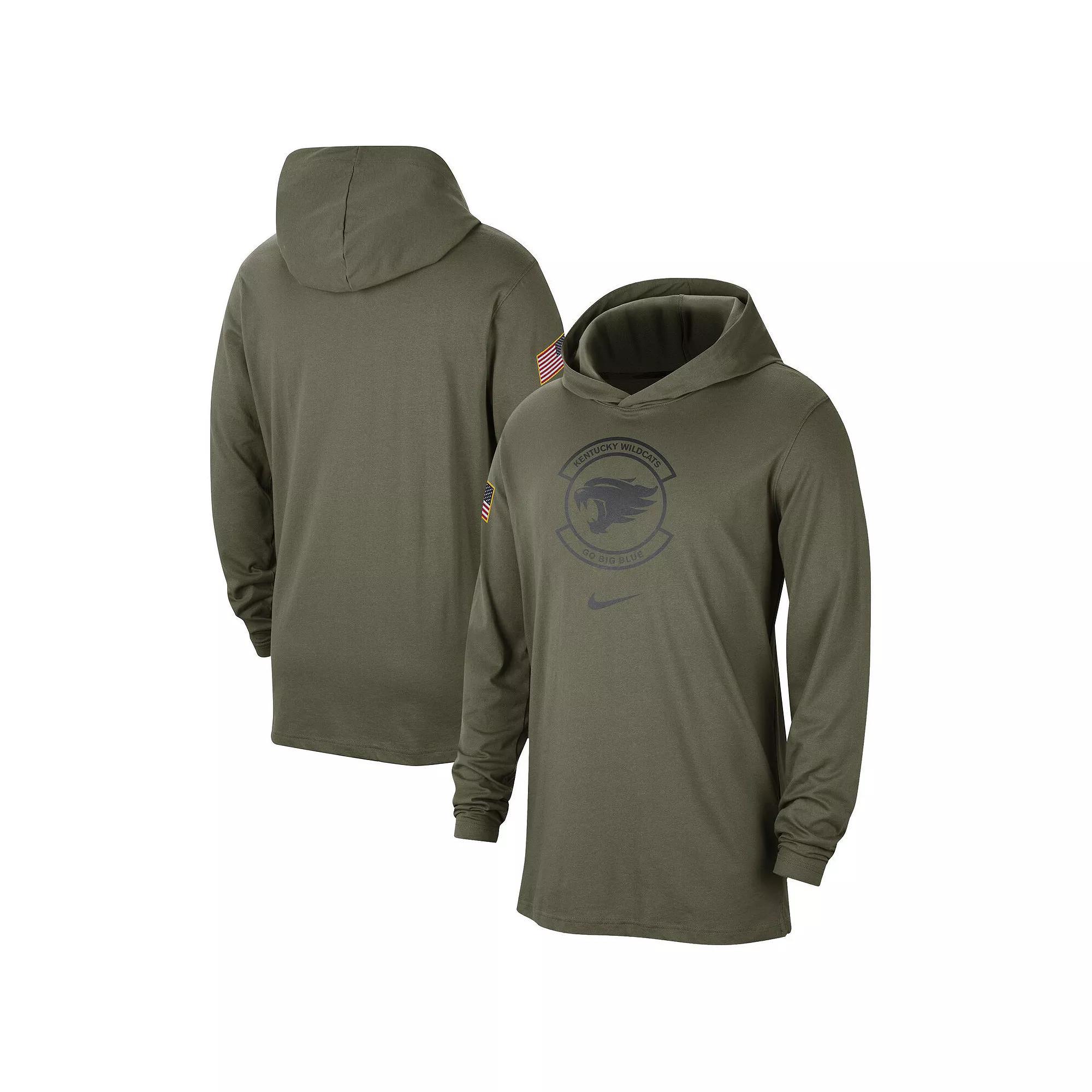 Men's Nike Olive Ohio State Buckeyes Military Pack Long Sleeve Hoodie T-Shirt, Size: Medium, Team Product Image