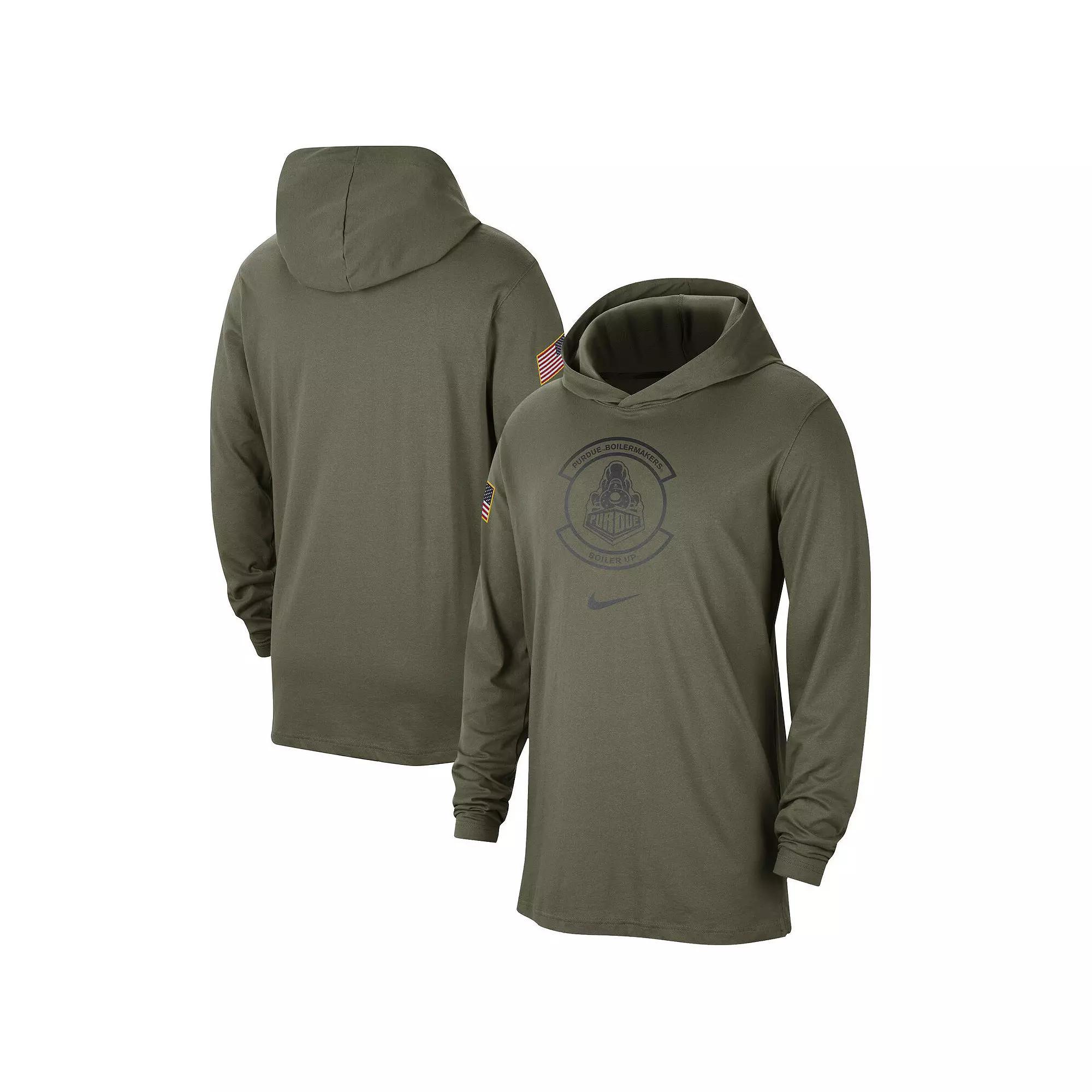 Men's Nike Olive Ohio State Buckeyes Military Pack Long Sleeve Hoodie T-Shirt, Size: Medium, Team Product Image