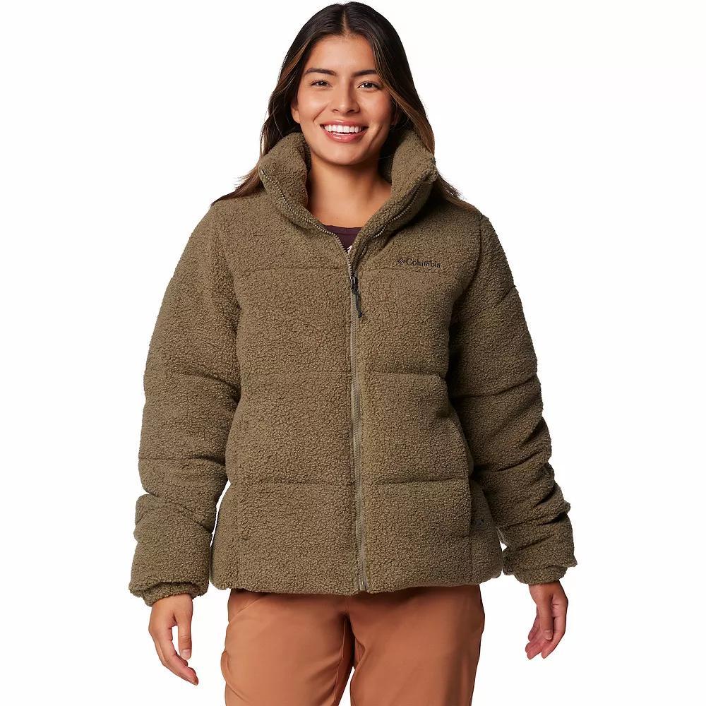 Women's Columbia Puffect Sherpa Puffer Jacket, Size: XXL, Stone Green Product Image