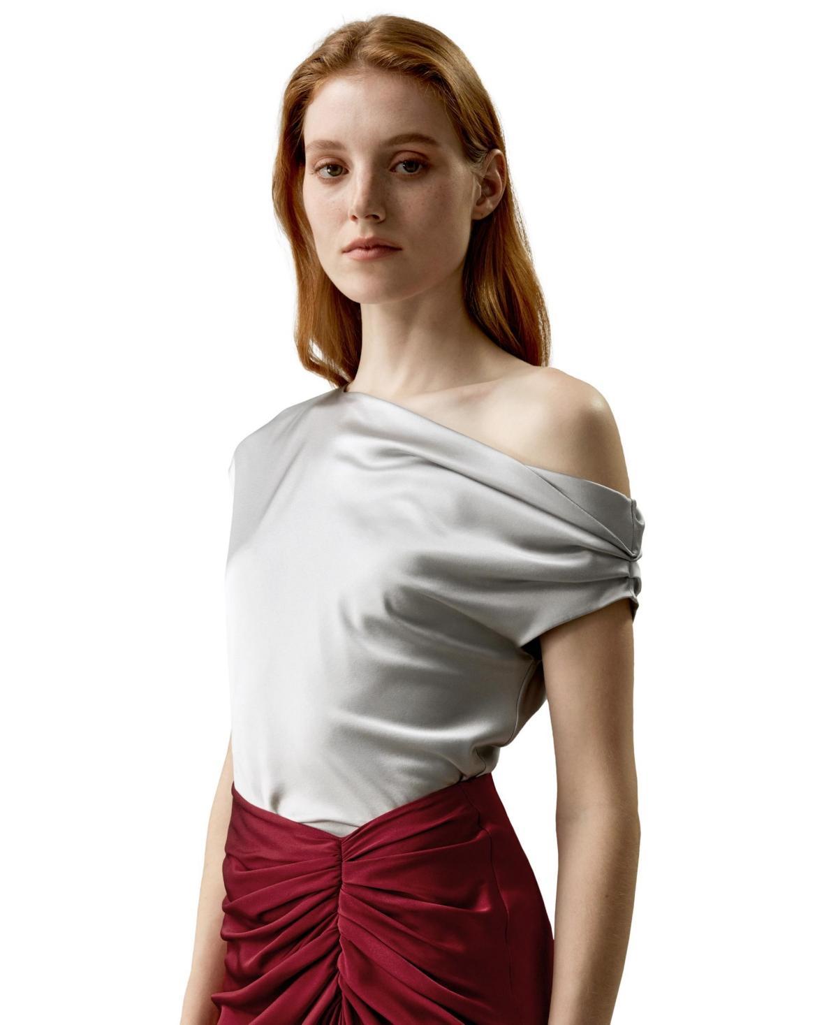 Lilysilk Womens Boat Neck Silk Top Product Image