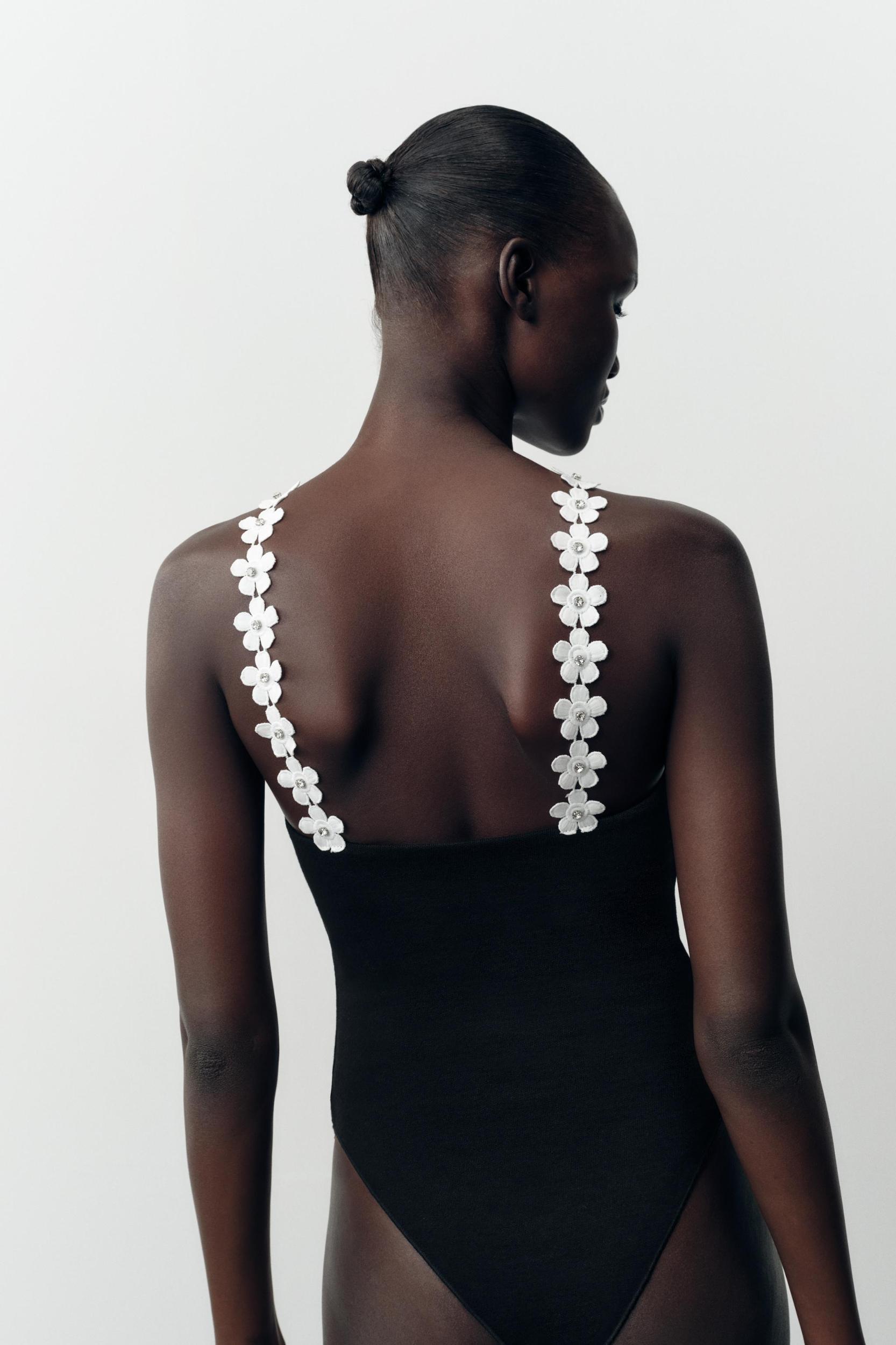FLORAL HARDWARE STRETCH BODYSUIT Product Image