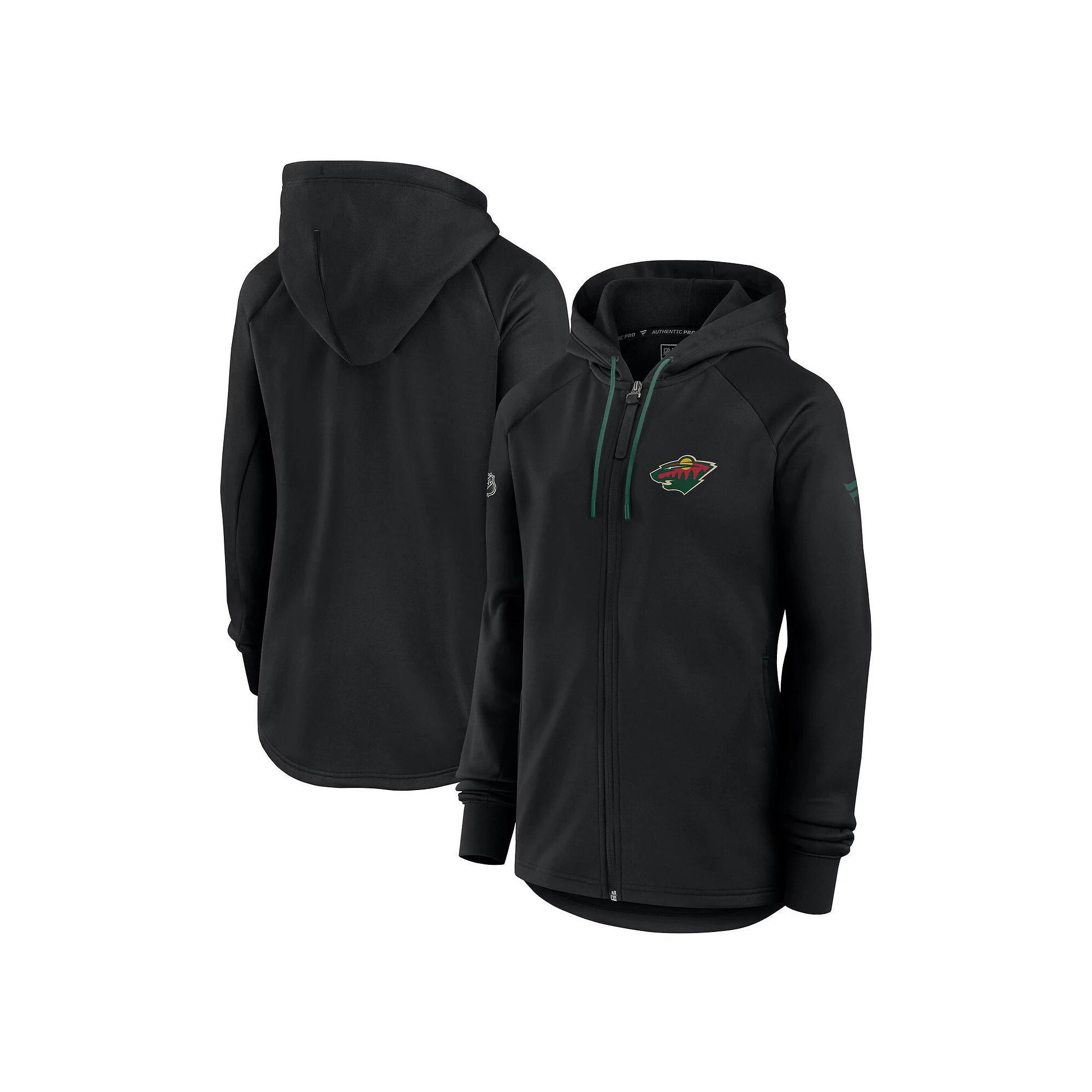 Women's Fanatics  Black Detroit Red Wings Authentic Pro Rink Fleece Full-Zip Jacket, Size: XL Product Image