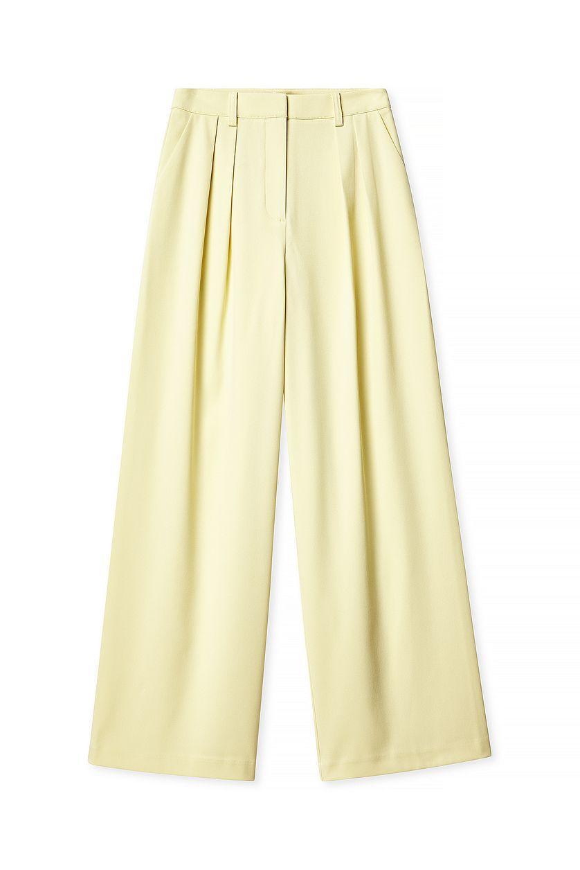 Wide Leg High Waist Suit Pants Product Image