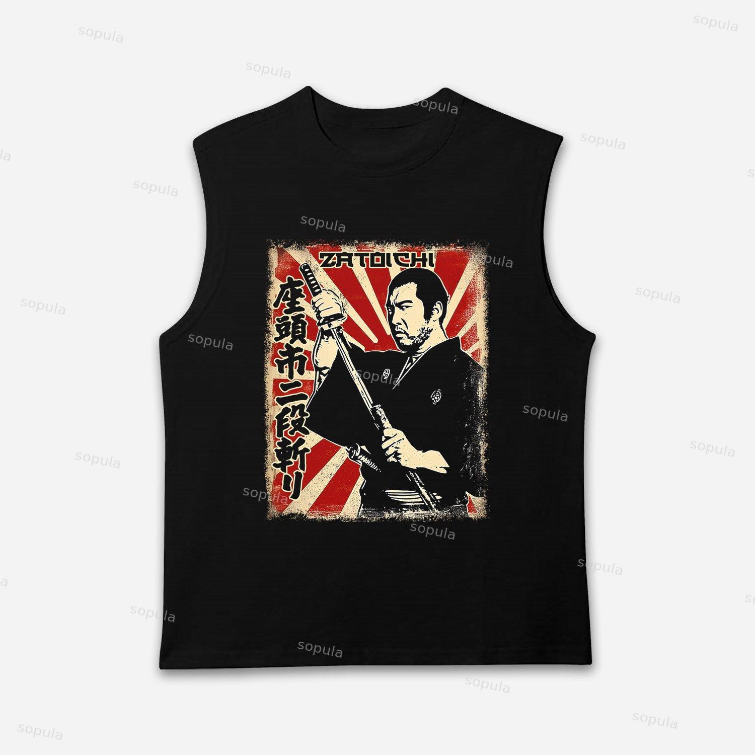 Zatoichi Vintage Samurai Retro Art Tank Top Product Image