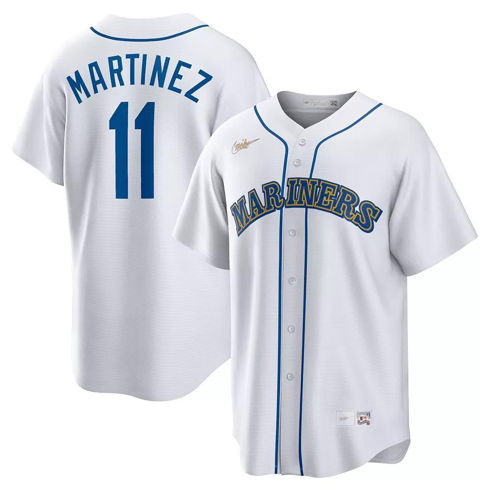 Men's Nike Edgar Martinez White Seattle Mariners Home Cooperstown Collection Replica Player Jersey, Size: Large Product Image
