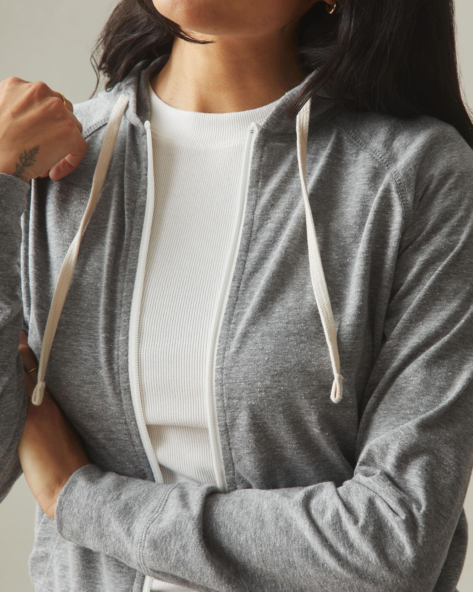 Women's Lightweight Full Zip - Dark Charcoal Heather Product Image