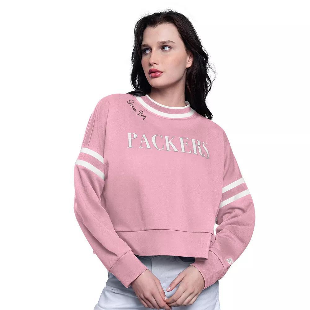 Womens Starter San Francisco 49ers Power Play Cropped Pullover Sweatshirt Product Image