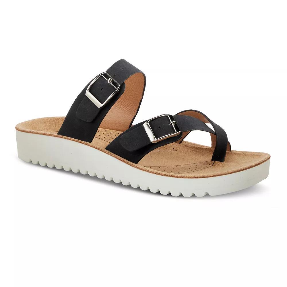 Flexus by Spring Step Bayside Women's Toe Loop Sandals, Size: 41, Blue Product Image