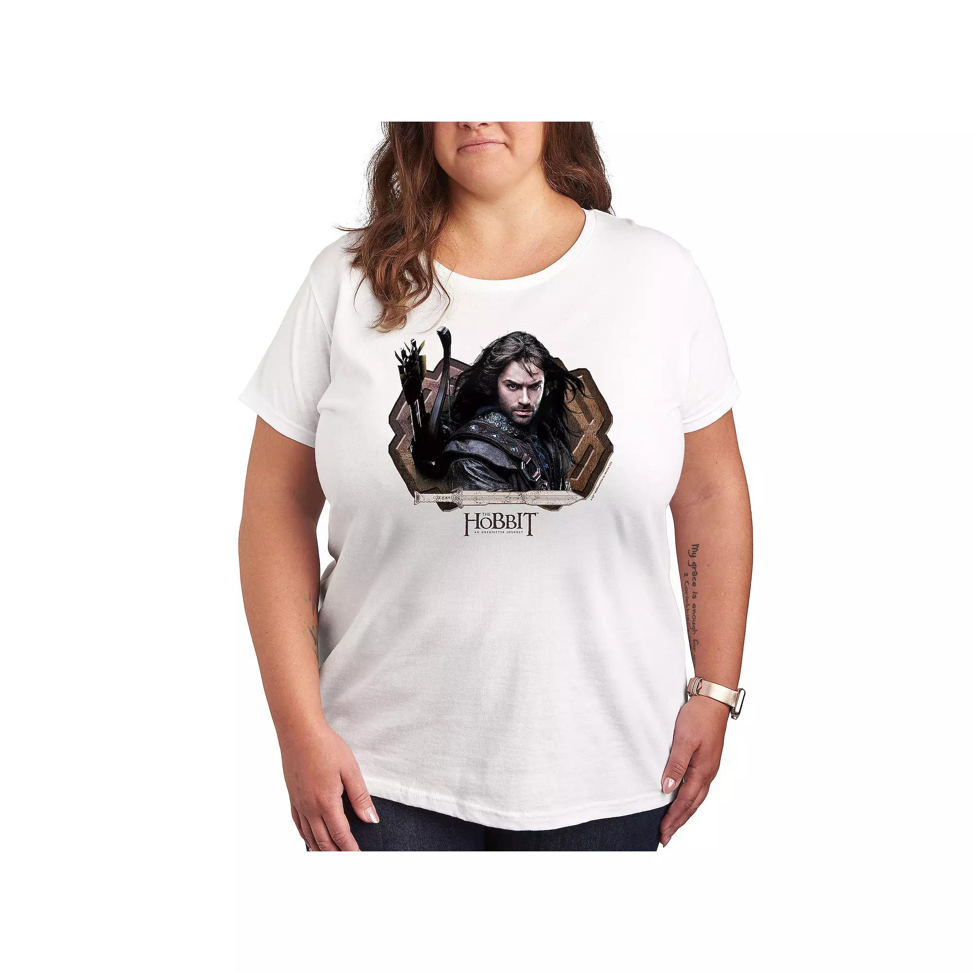 Plus The Hobbit Kili The Hobbit Graphic Tee, Womens Grey Gray Product Image