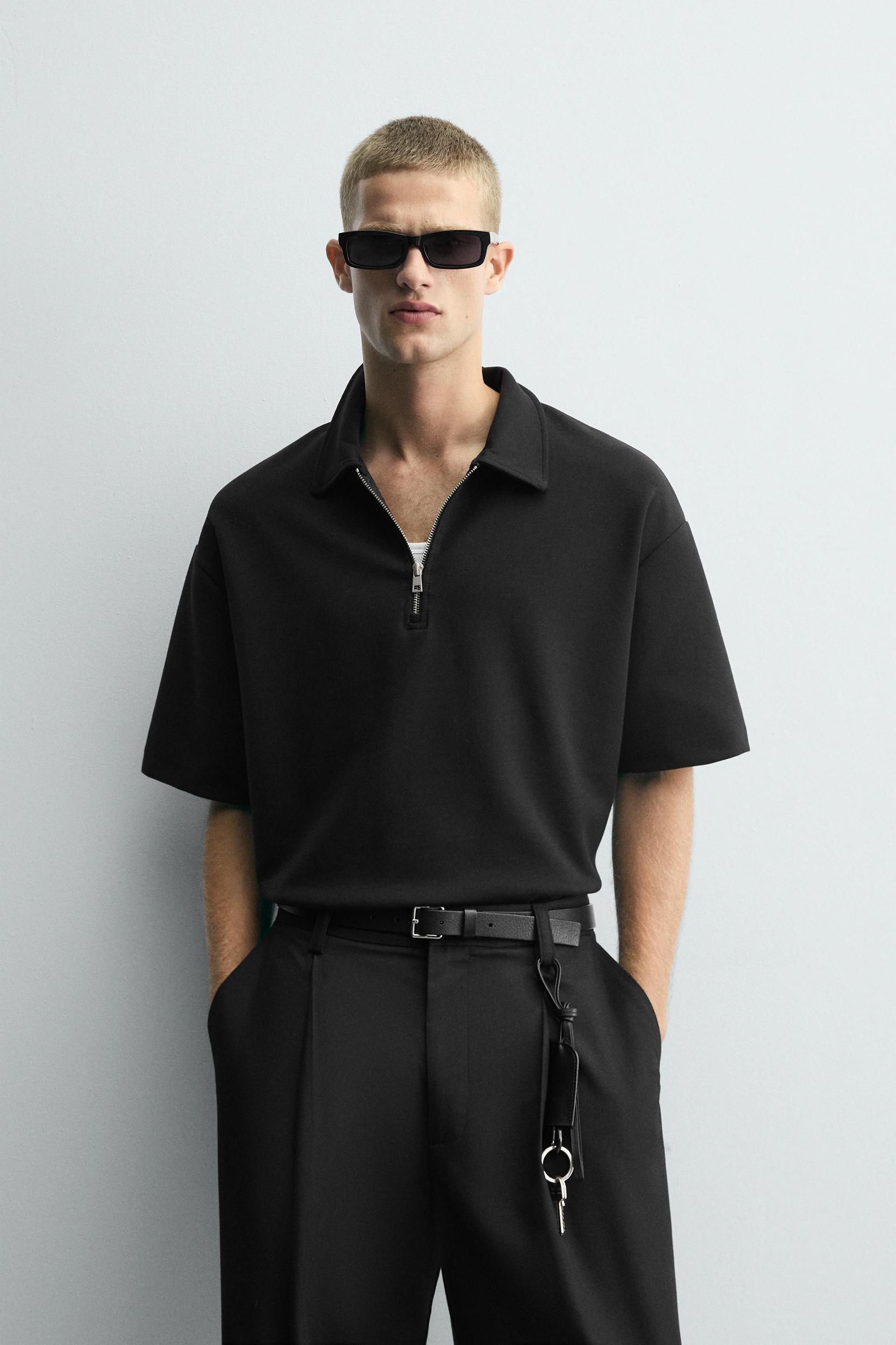 INTERLOCK ZIP POLO SHIRT Product Image