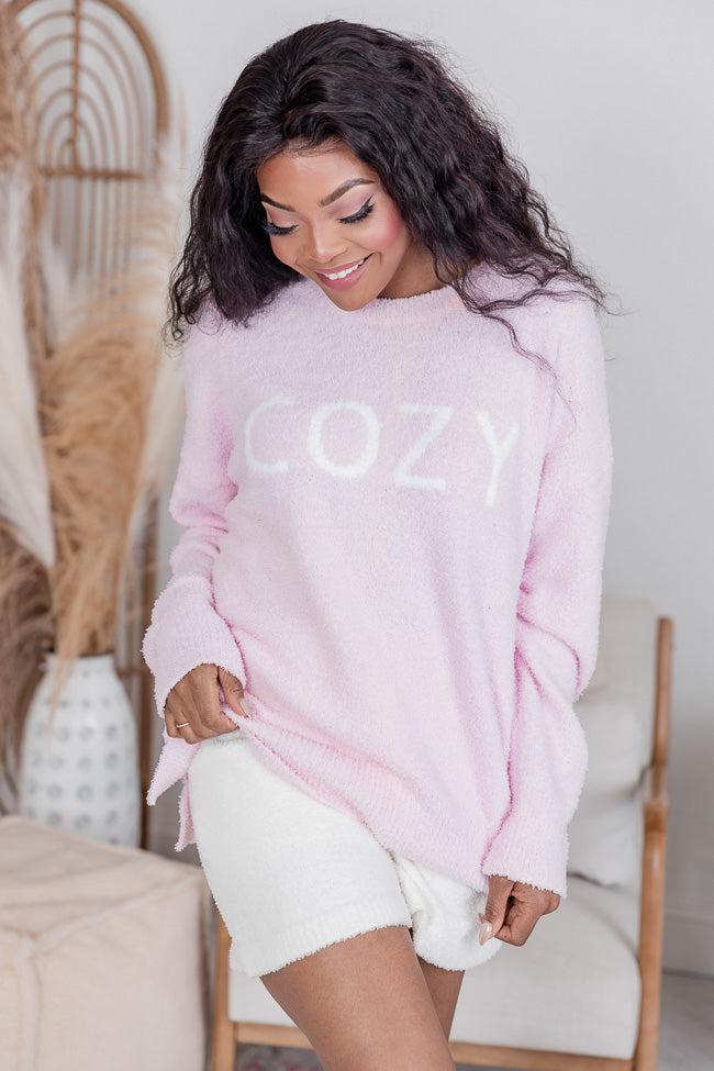 Incredibly Cozy Pink Fuzzy Sweater FINAL SALE Product Image