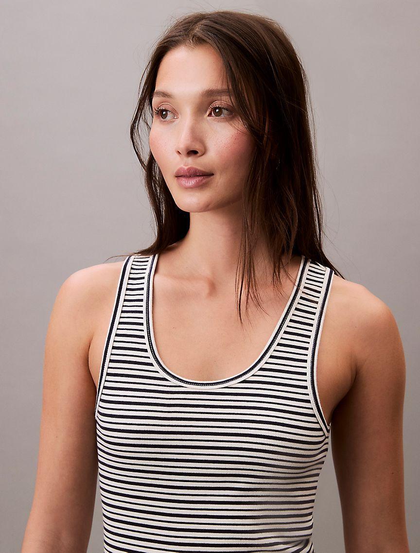 Ribbed Stripe Tank Top Product Image