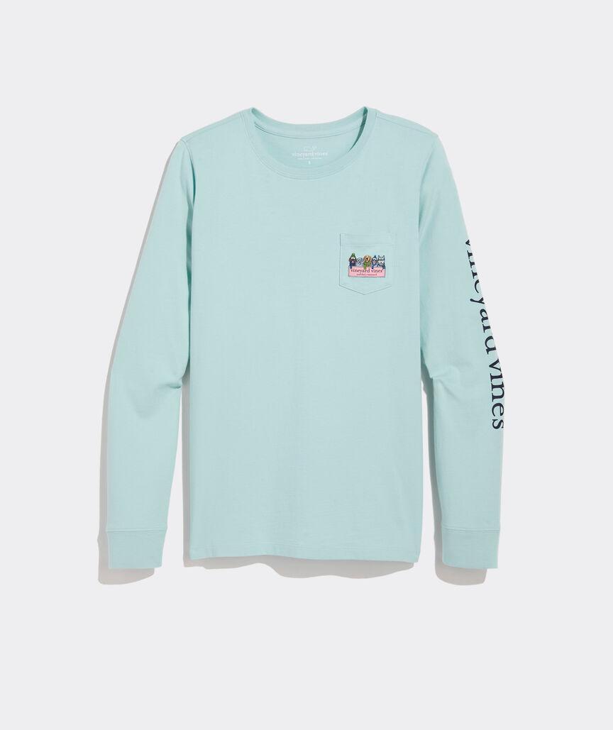 Women's Winter Pups Logo Box Long-Sleeve Pocket Tee Product Image