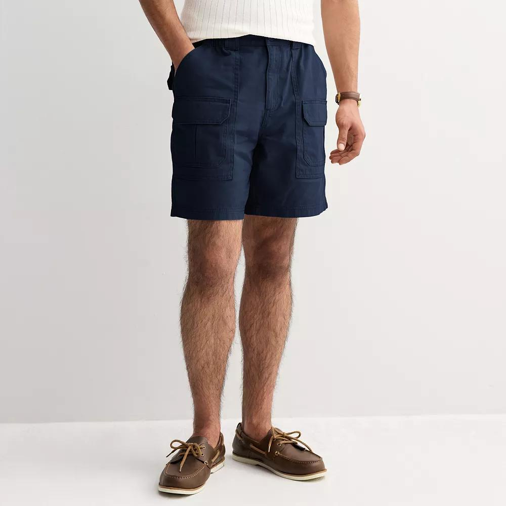 Men's Croft & Barrow® 7.5-in. Side Elastic Cargo Shorts, Size: 42 7.5 IN, Green Product Image