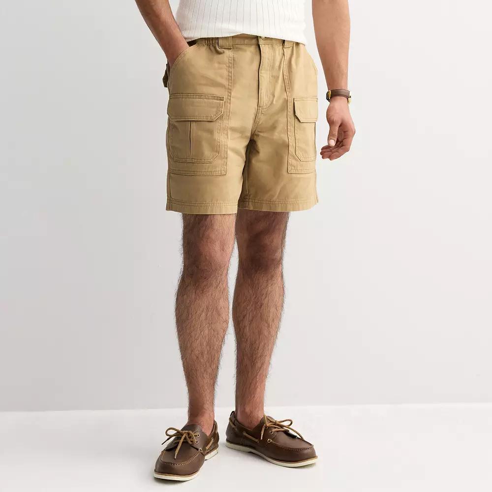 Men's Croft & Barrow® 7.5-in. Side Elastic Cargo Shorts, Size: 42 7.5 IN, Green Product Image