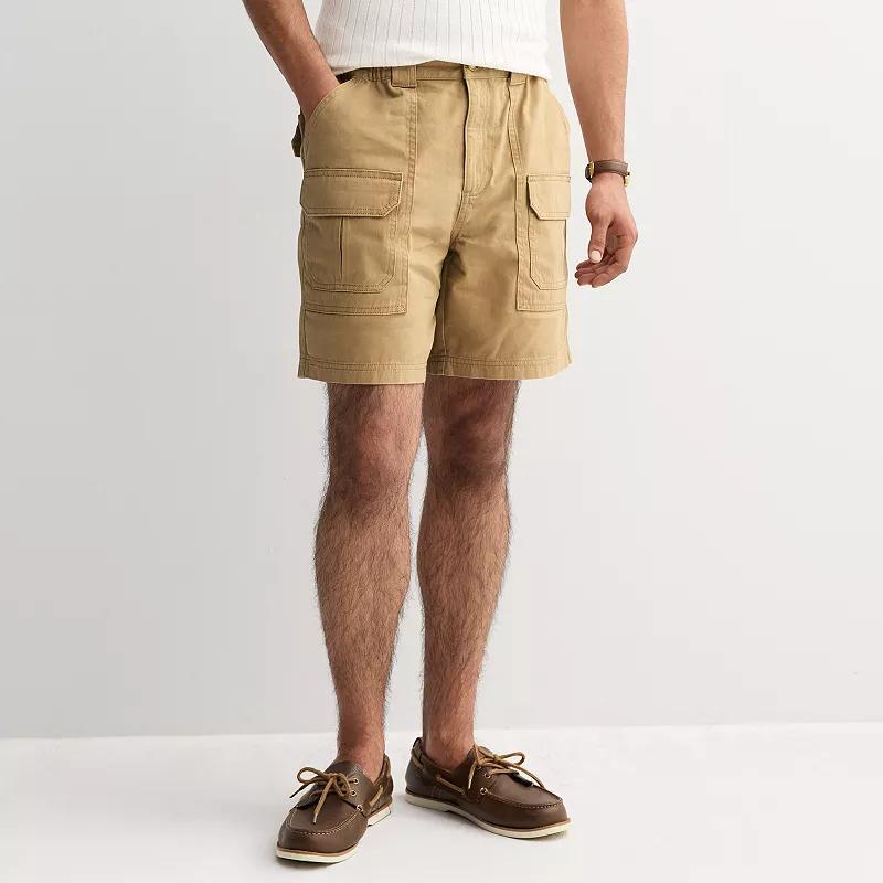 Men's Croft & Barrow® 7.5-in. Side Elastic Cargo Shorts, Size: 42 7.5 IN, Green Product Image