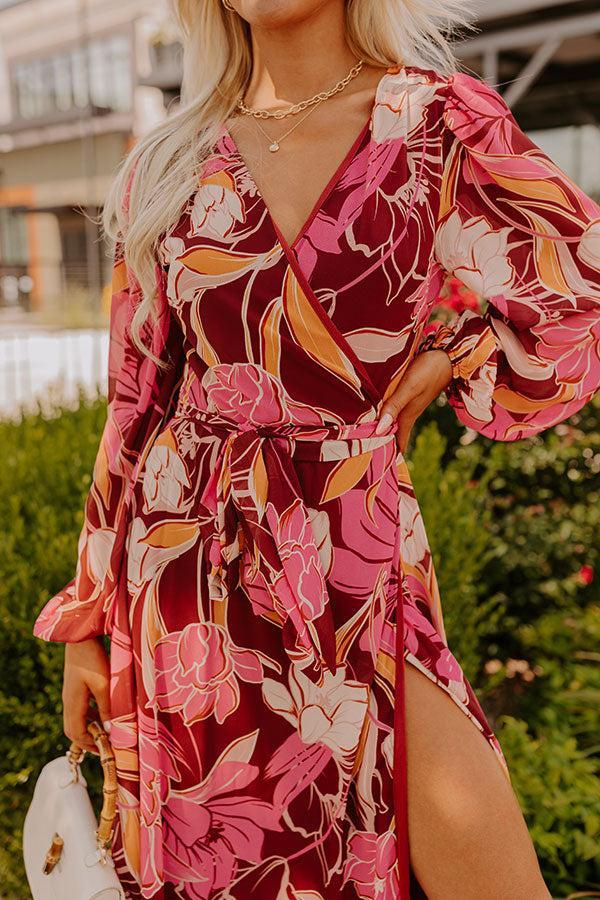 Vineyard Chic Wrap Maxi Dress Product Image