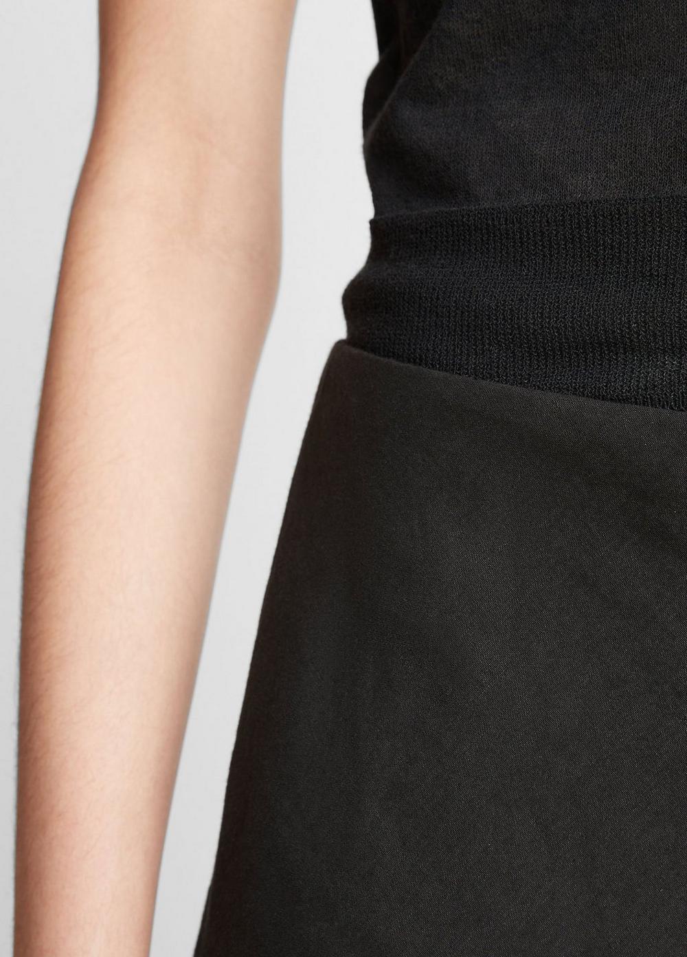 Womens Easy Linen-Blend Slip Skirt, Black, Size 0 Vince Product Image
