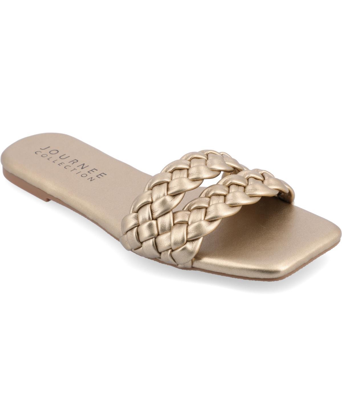 Journee Sawyerr Womens Braided Slide Sandals Product Image