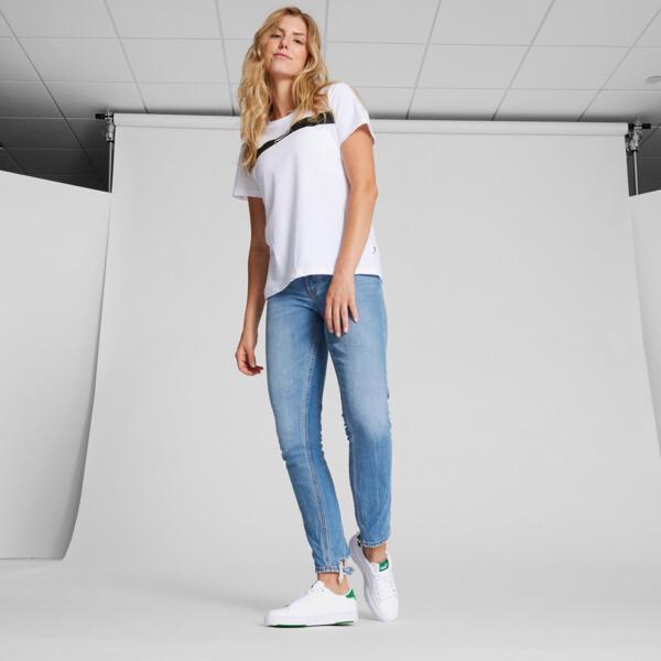 PUMA Serve Pro Lite Women's Sneakers in White/Amazon Green/Silver Product Image