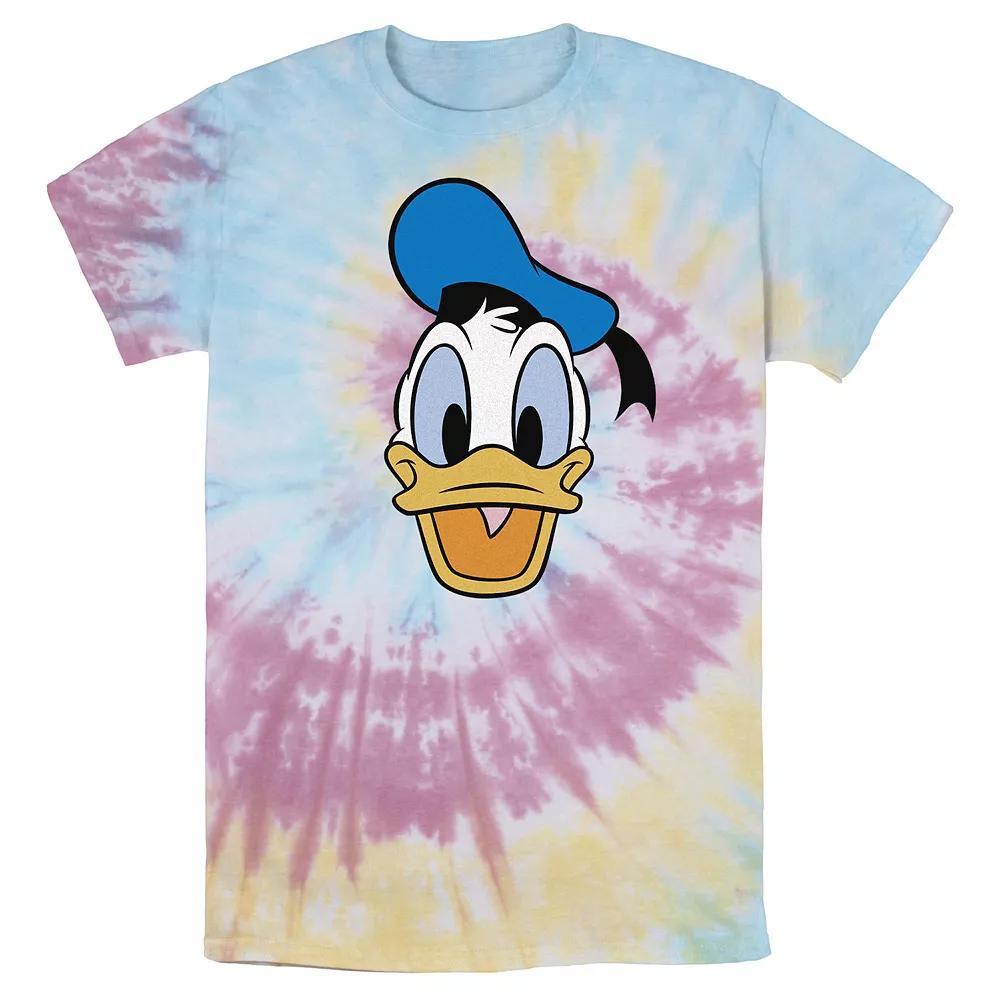 Men's Disney Mickey & Friends Donald Big Face Wash Tee, Size: XL, White Blue Product Image