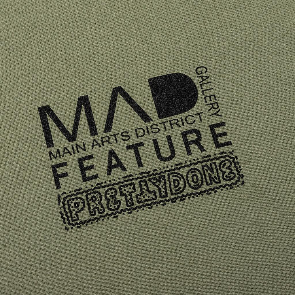 Feature x MAD Gallery x Pretty Done Direction Tee - Oil Green Male Product Image
