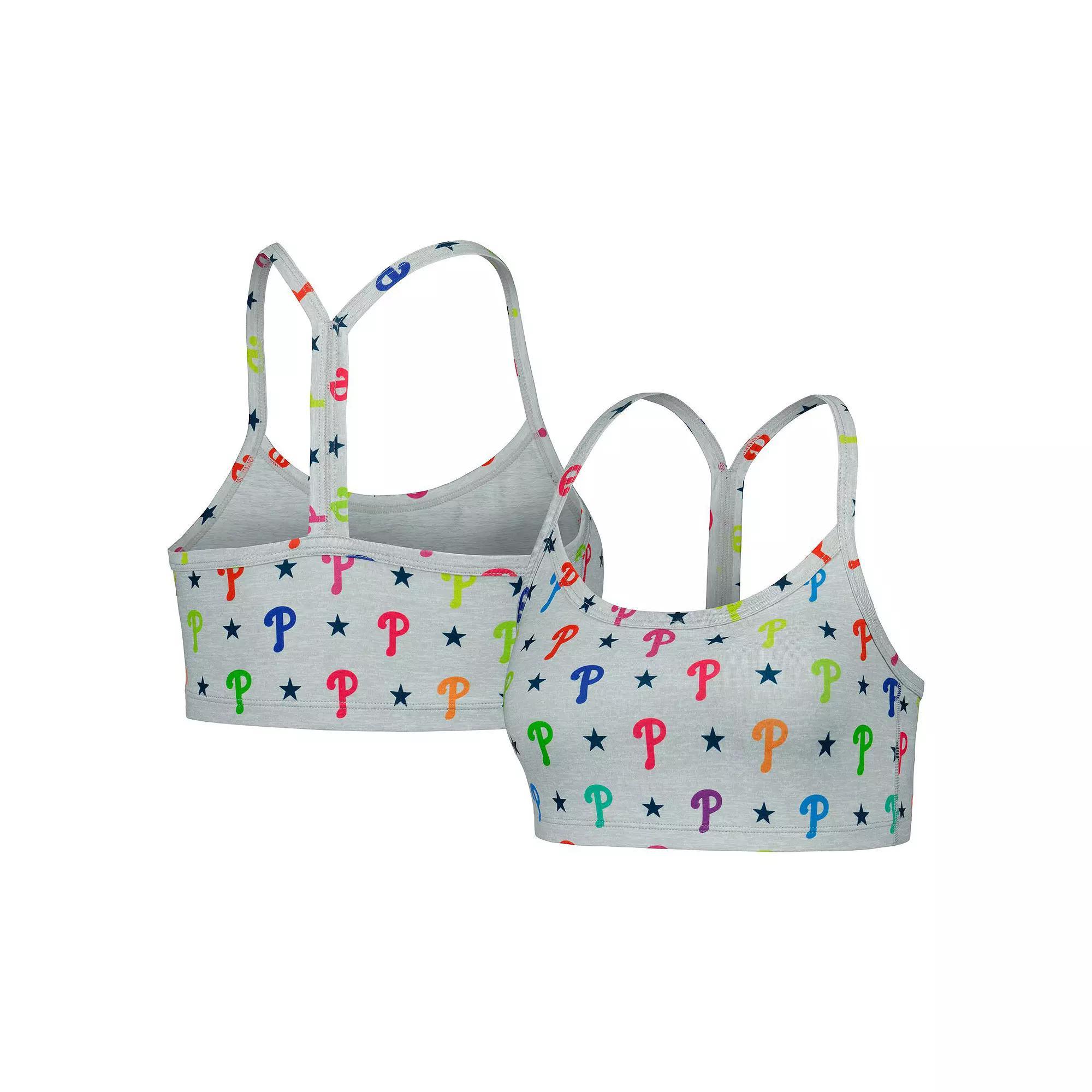 Women's Gray Philadelphia Phillies TLC Rainbow Bra, Size: Small, Grey Product Image